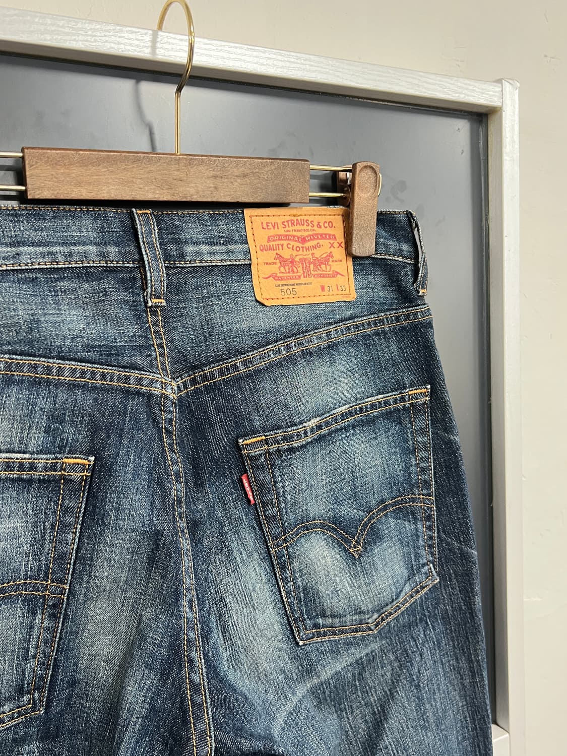 Levis 리바이스 505 제팬 워싱 데님 팬츠 상품이미지2