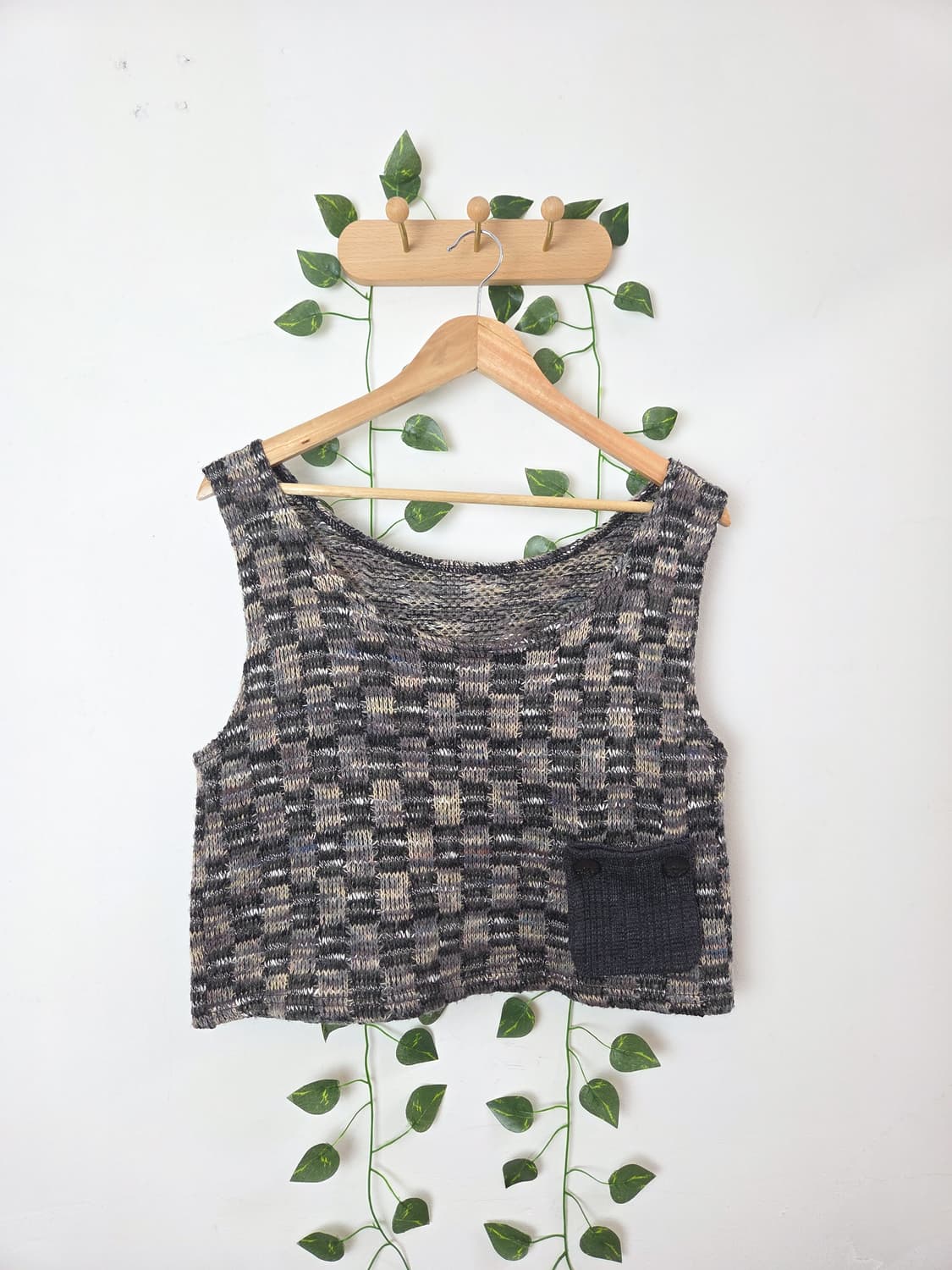 그런지 니트 베스트 상품이미지1