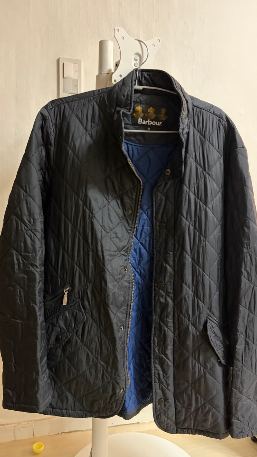 바버 클래식 퀼팅 자켓 네이비 M(실측 L-XL) 상품이미지1