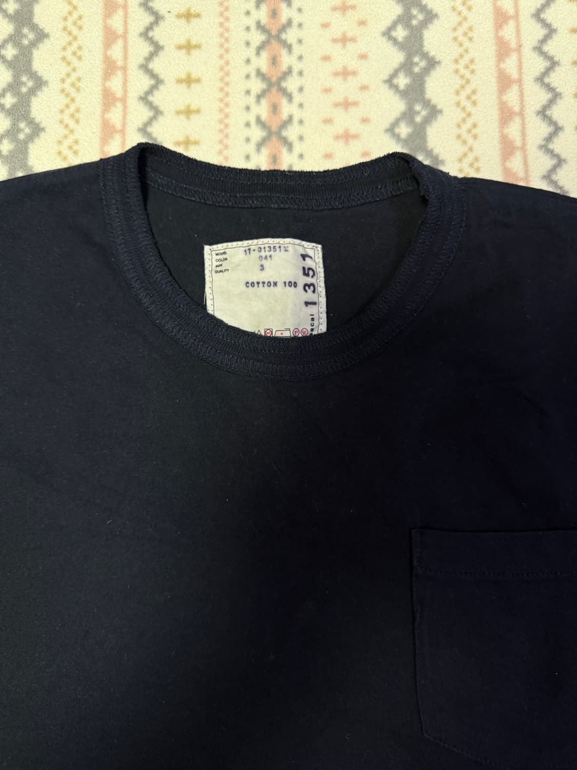 3사이즈 사카이 블랙-다크네이비 반팔 상품이미지2