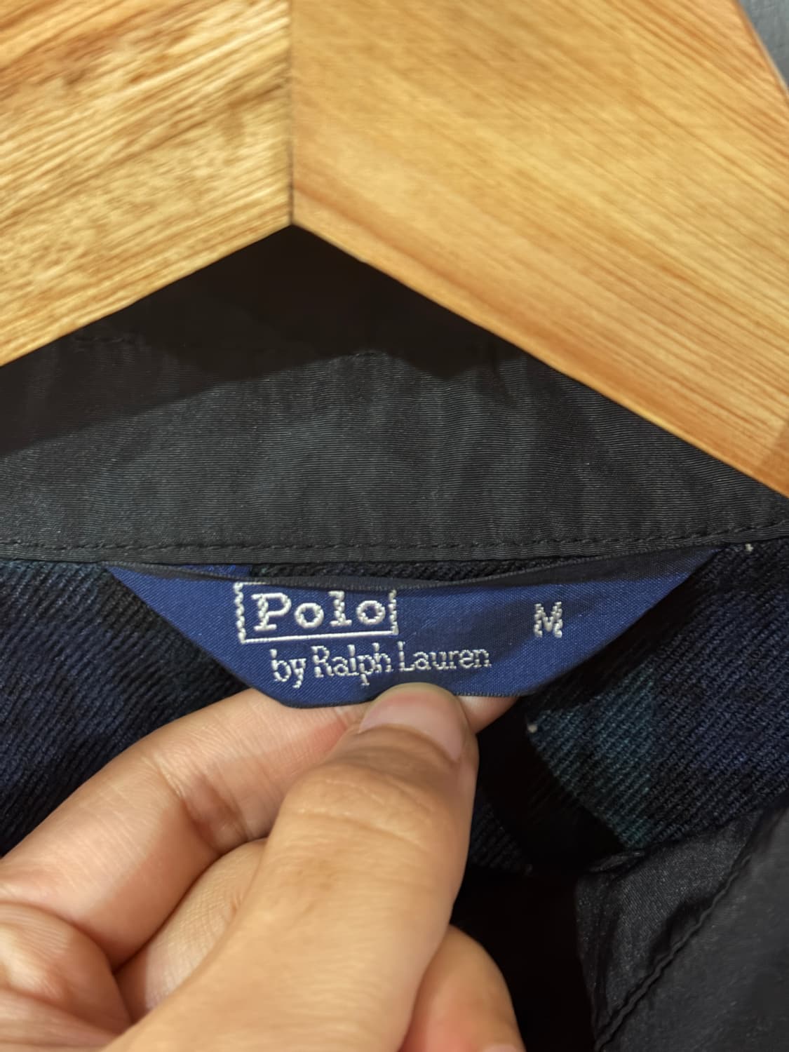 폴로 랄프로렌 헤링턴 자켓 블랙/레드 상품이미지3