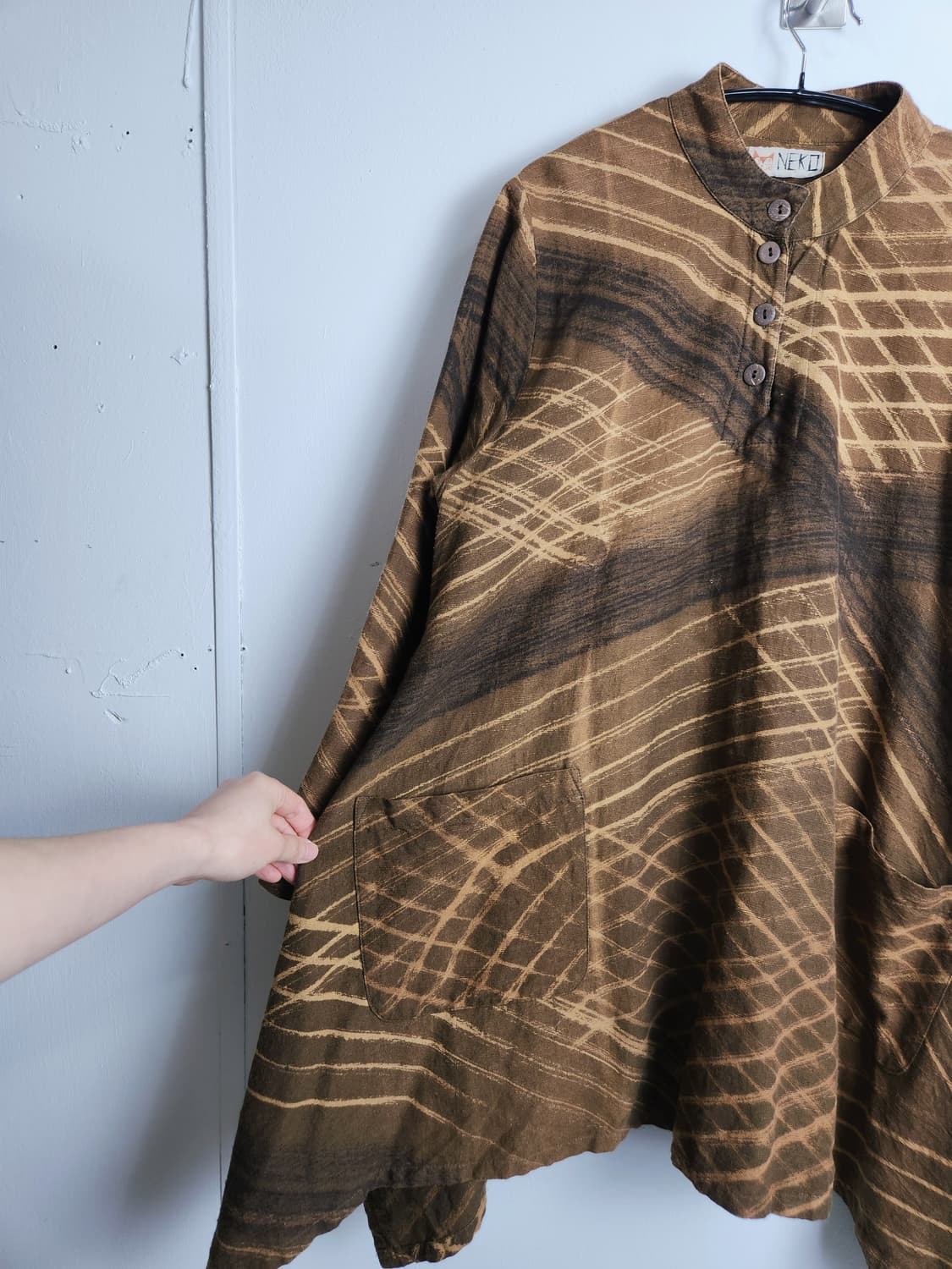 언발 패턴 롱 블라우스 상품이미지9