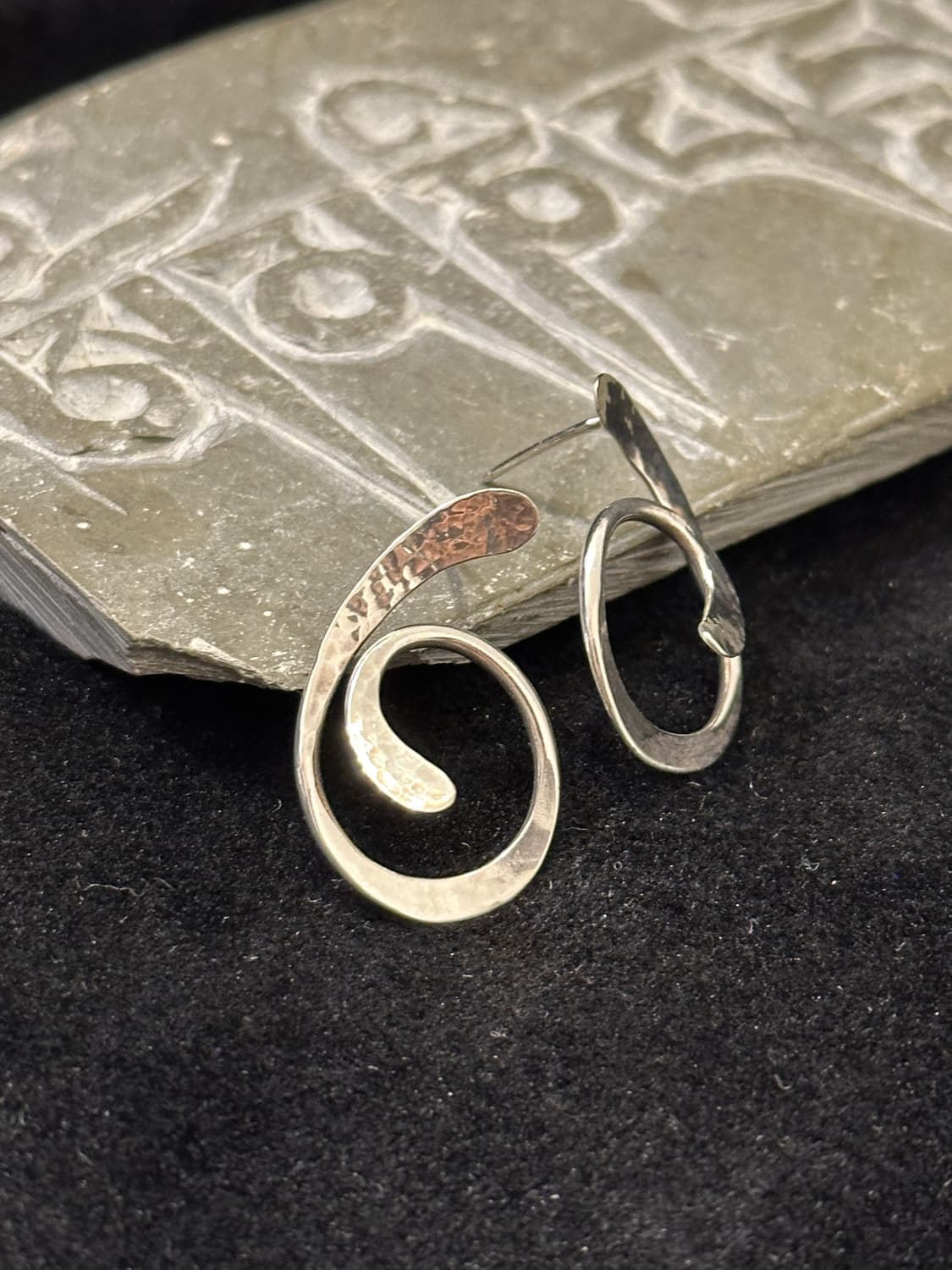 VintageHammered Spiral 925Silver Earring 상품이미지5