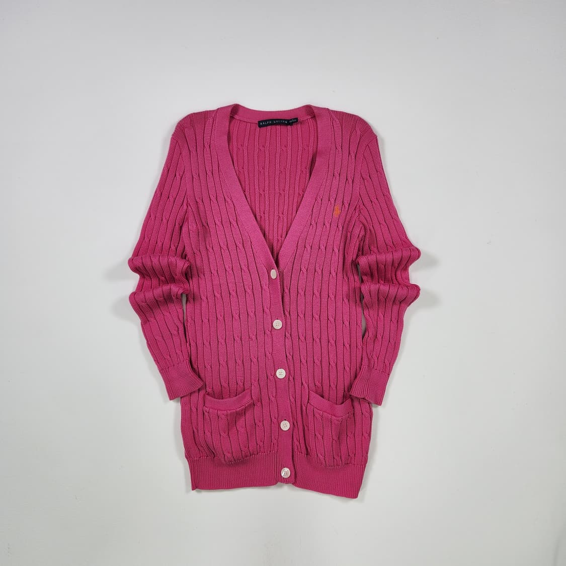 랄프로렌 핑크 케이블 니트 가디건 상품이미지1