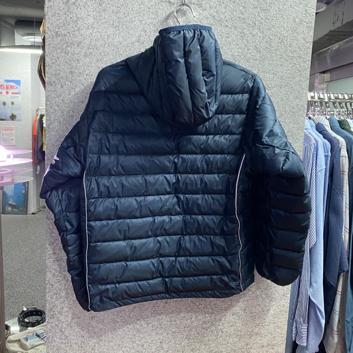 Mmlg 네이비 스몰로고 경량패딩 B3206 상품이미지4