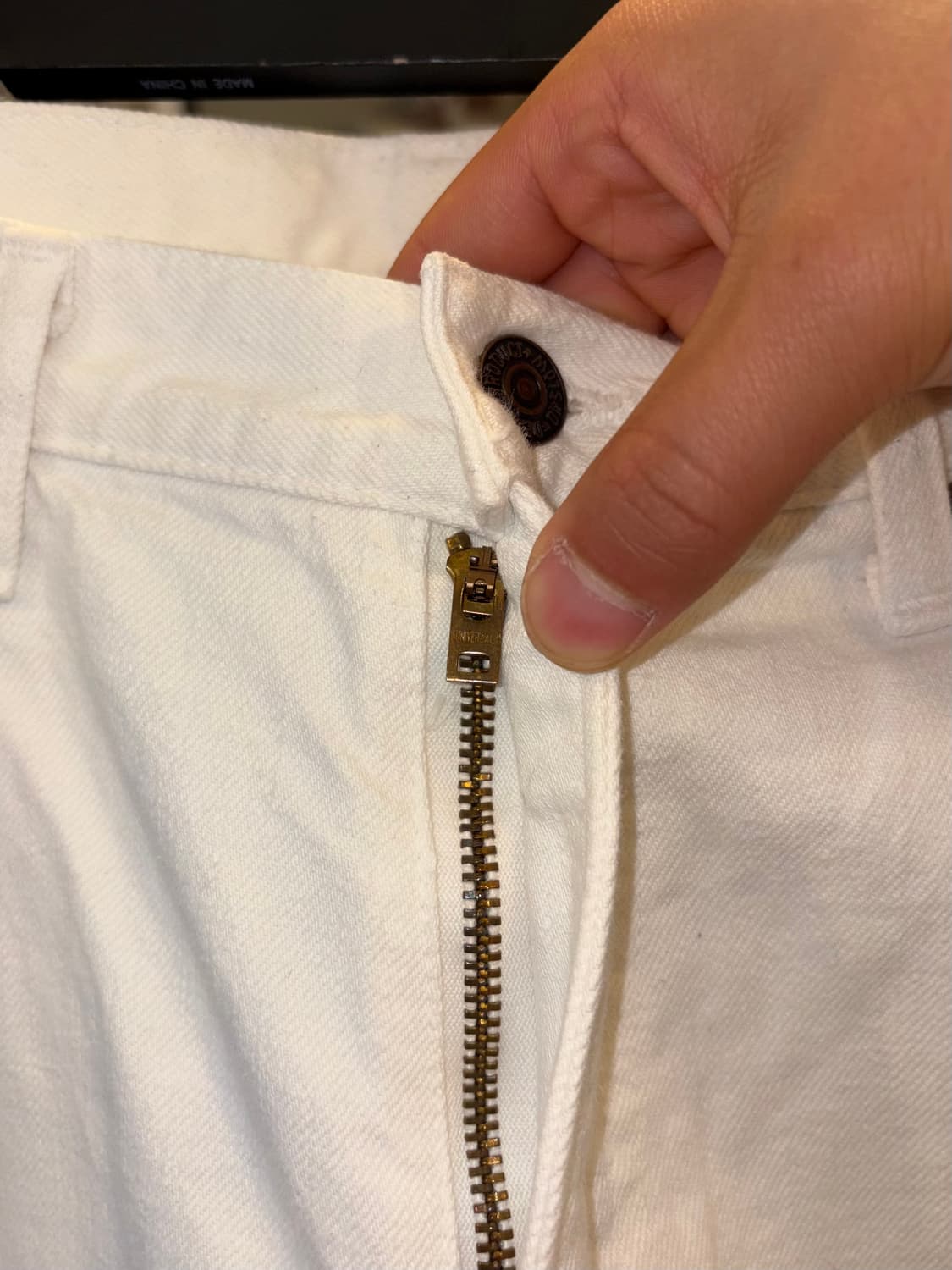 Orslow Lot. 107 IVY cut off white denim  상품이미지6