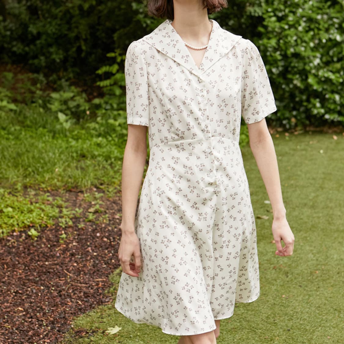 논로컬(NONLOCAL) 플로럴 숄카라원피스 55 새상품 상품이미지2