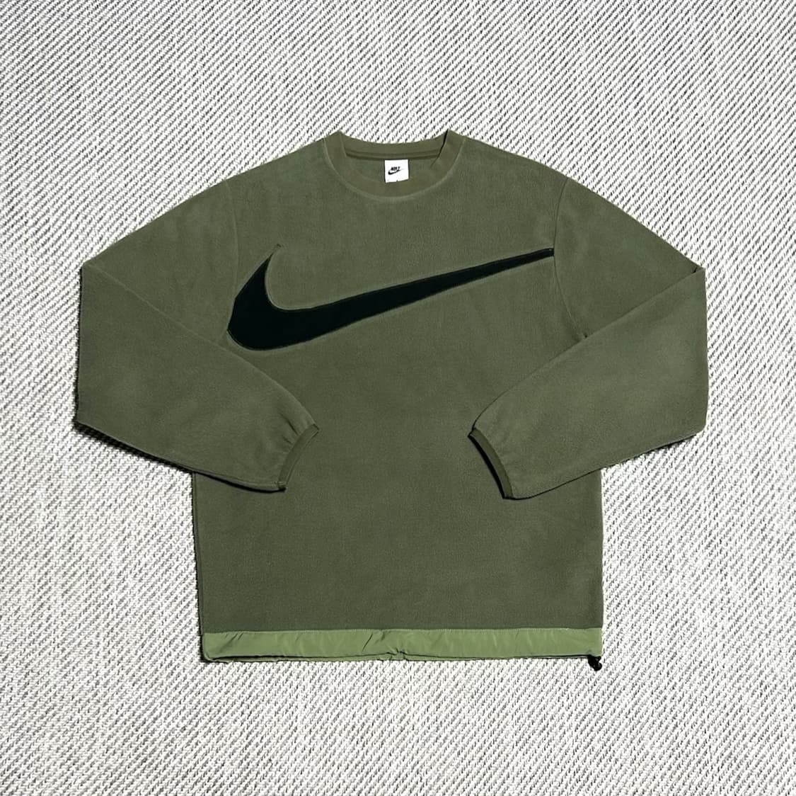 [M] Nike 나이키 카키 빅스우시 후리스 맨투맨 상품이미지1