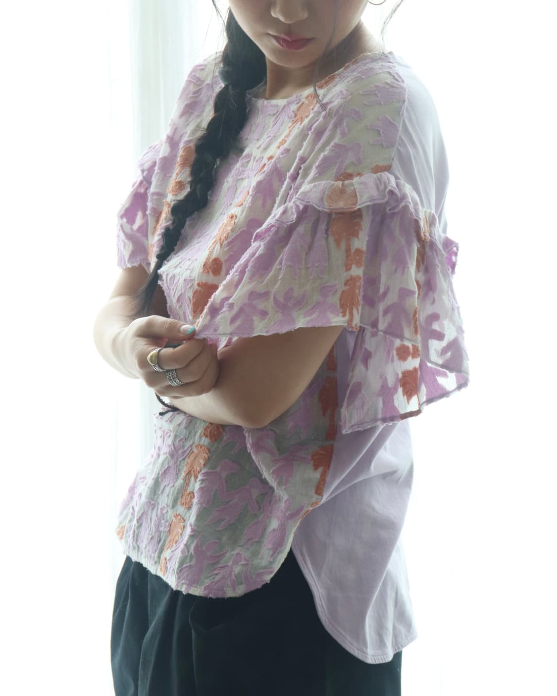 [Tsumori Chisato] Palm Tree Frill Blouse 상품이미지2