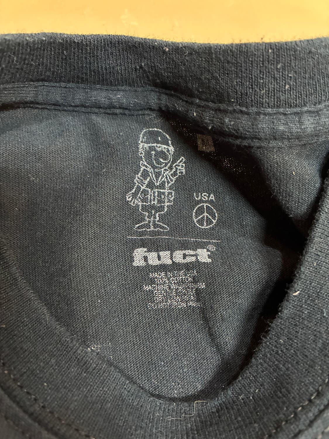 M) FUCT 퍽트 티셔츠 블랙 Made in USA 상품이미지2