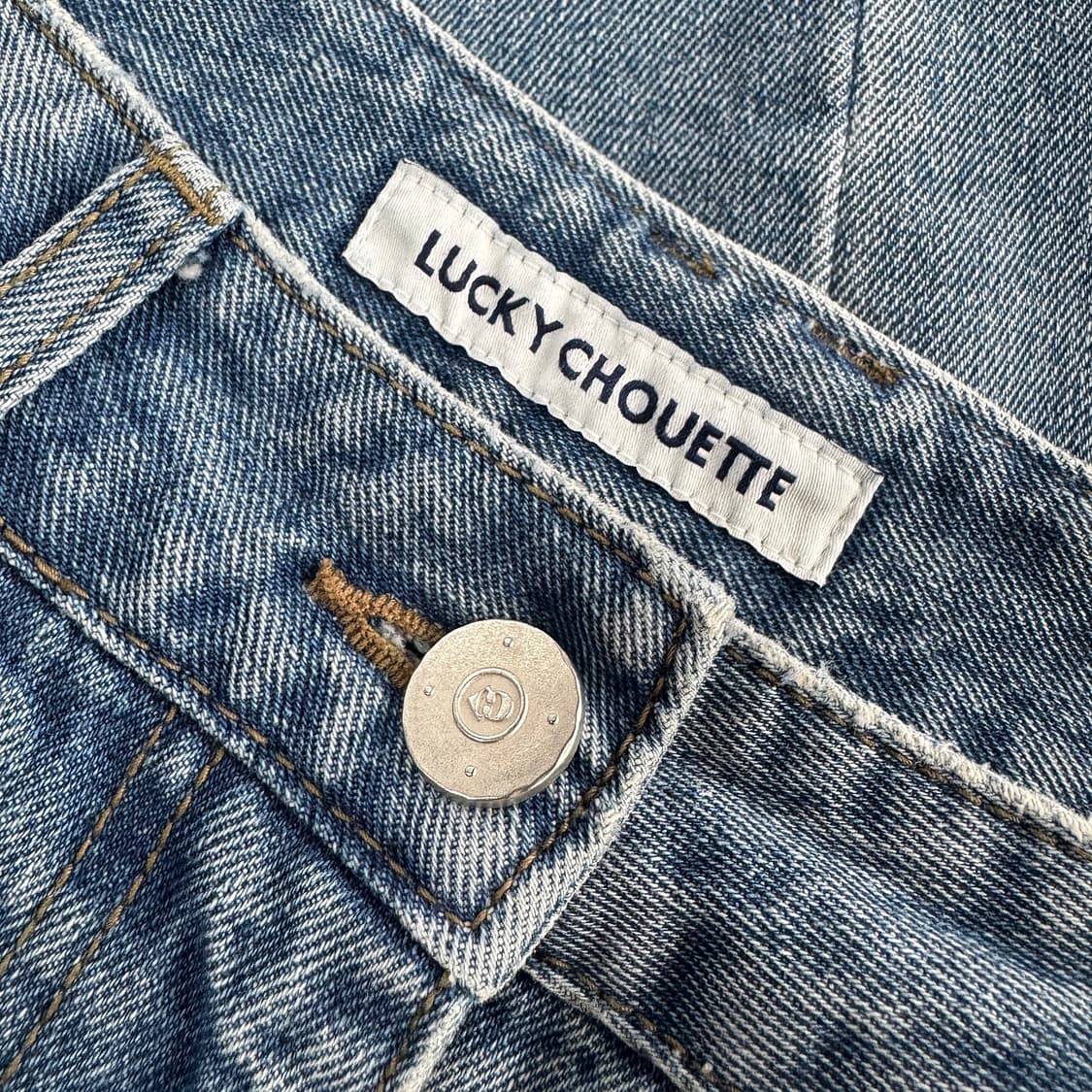 럭키슈에뜨 23 언발 헴 데님 팬츠 상품이미지3