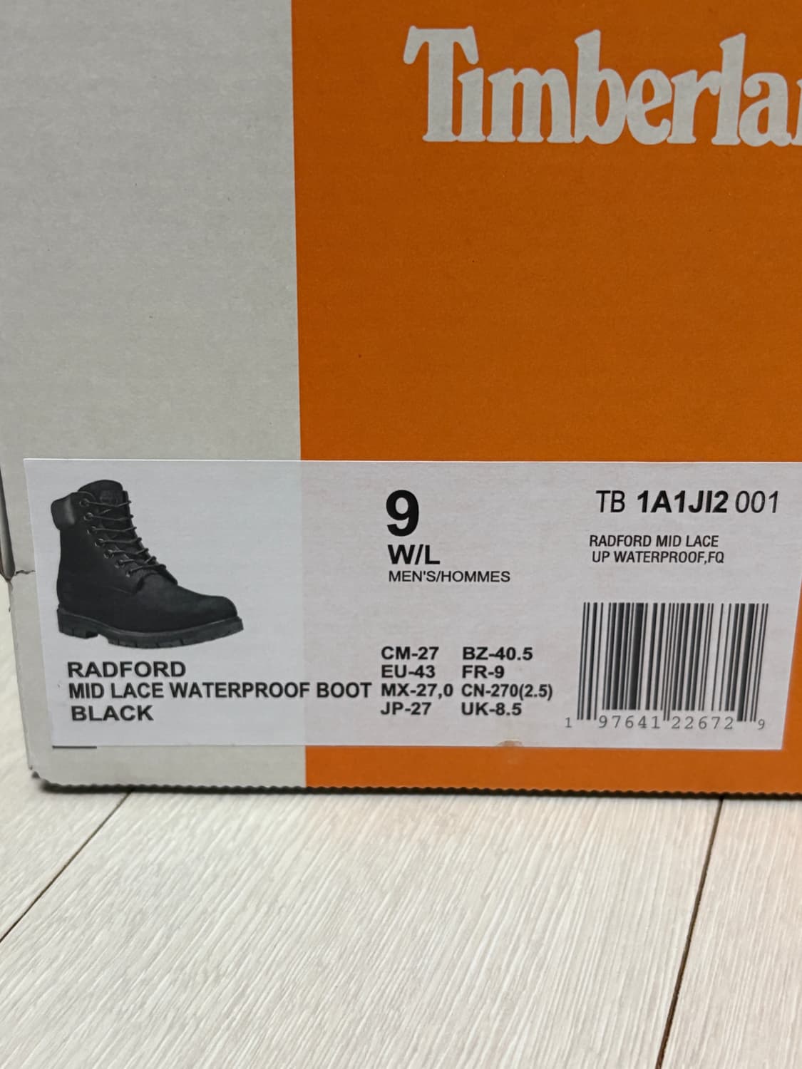 팀버랜드 워터푸르프 6인치 블랙 270 상품이미지4