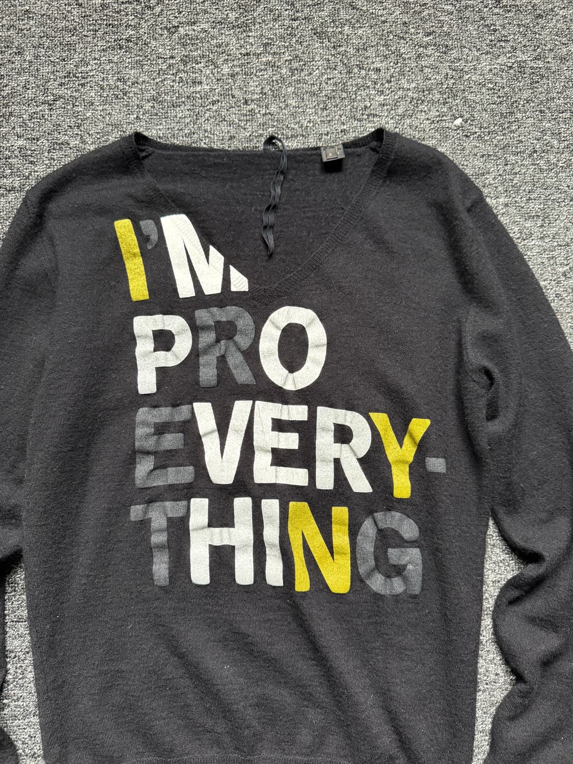 디젤 타이포 브이넥 니트 슬리브 상품이미지6