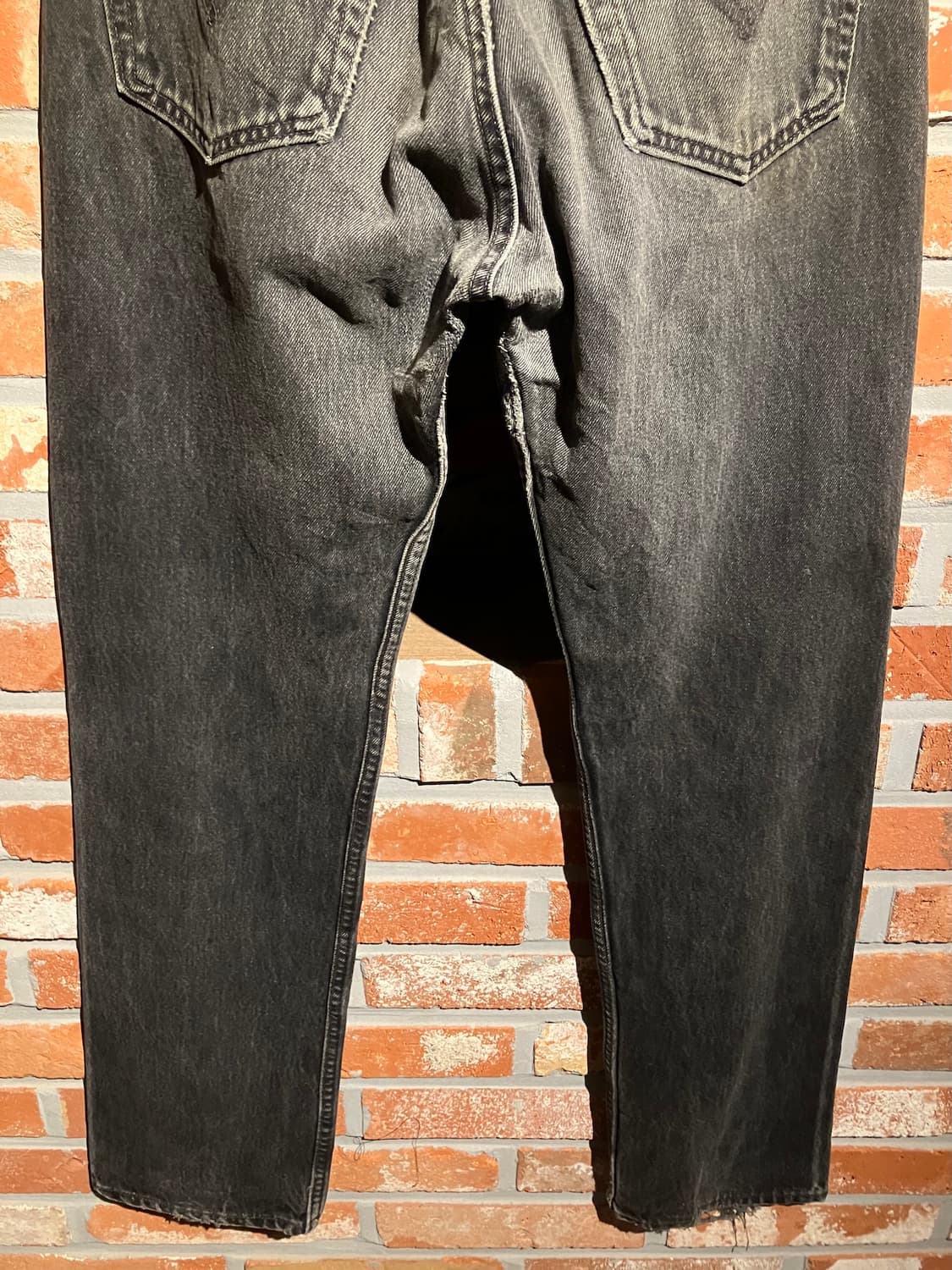 90s USA 빈티지 리바이스 501 블랙 데님 팬츠 상품이미지7