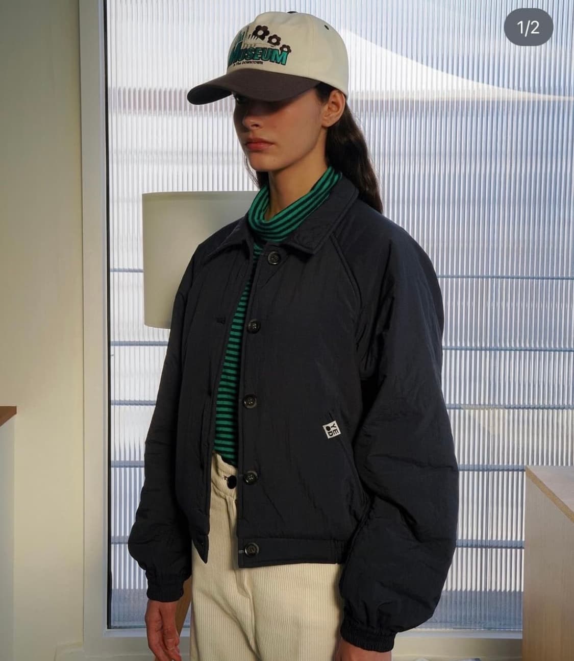 예디 아카이브 bomber padding jumper navy (구) 상품이미지1