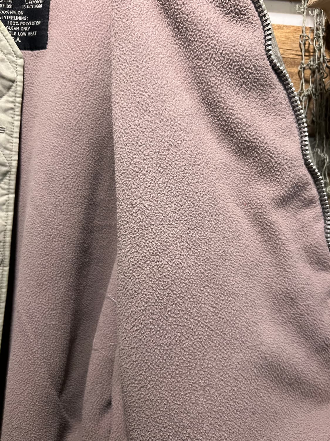 [L]알파인더스트리 레더 카라 패치 CWU-45P 항공 점퍼 상품이미지8