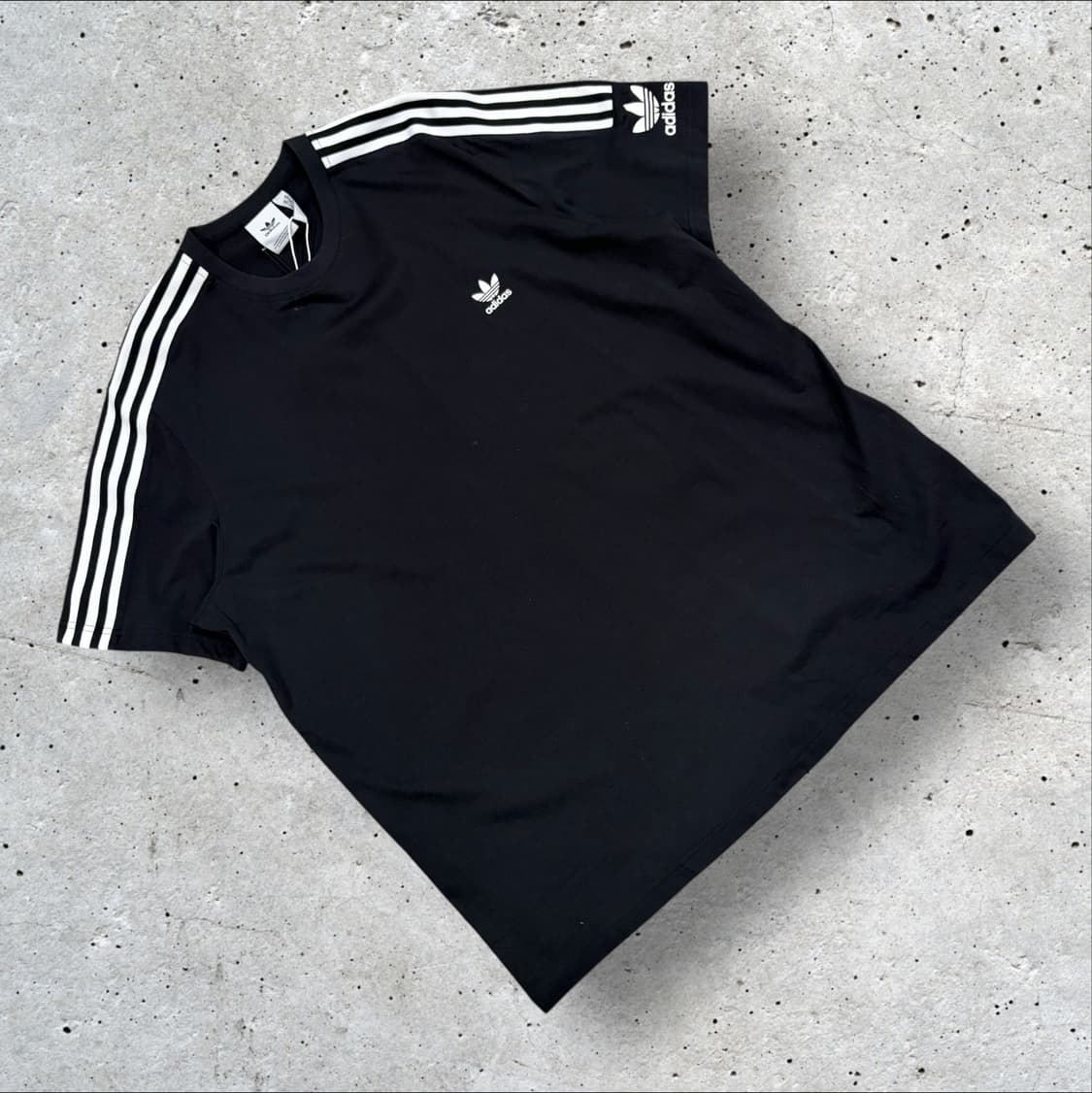 [2XL] 아디다스 파이어버드 삼선 반팔 티셔츠 블랙 B641 상품이미지1