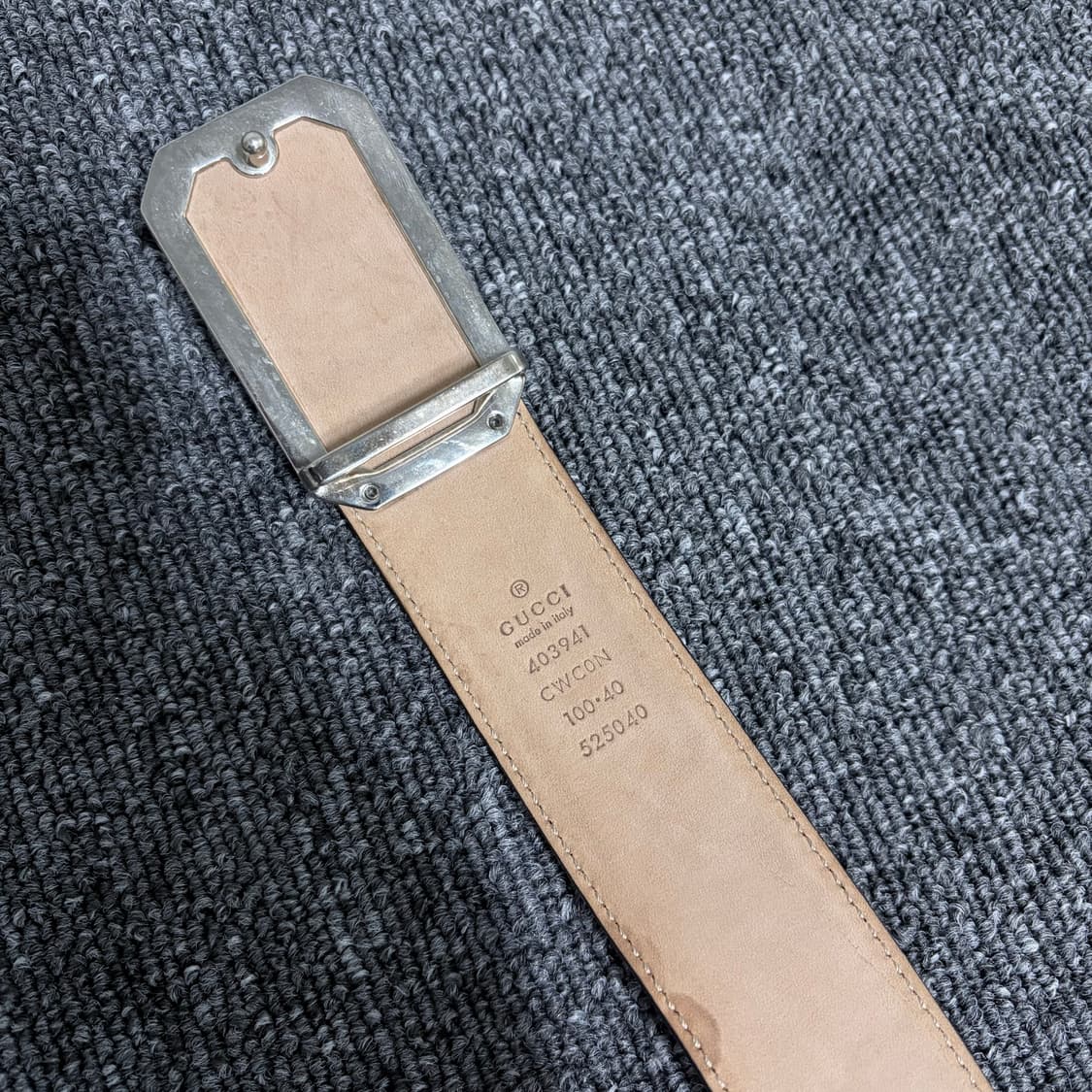 구찌 시그니처 블랙 시마 가죽 벨트 상품이미지5