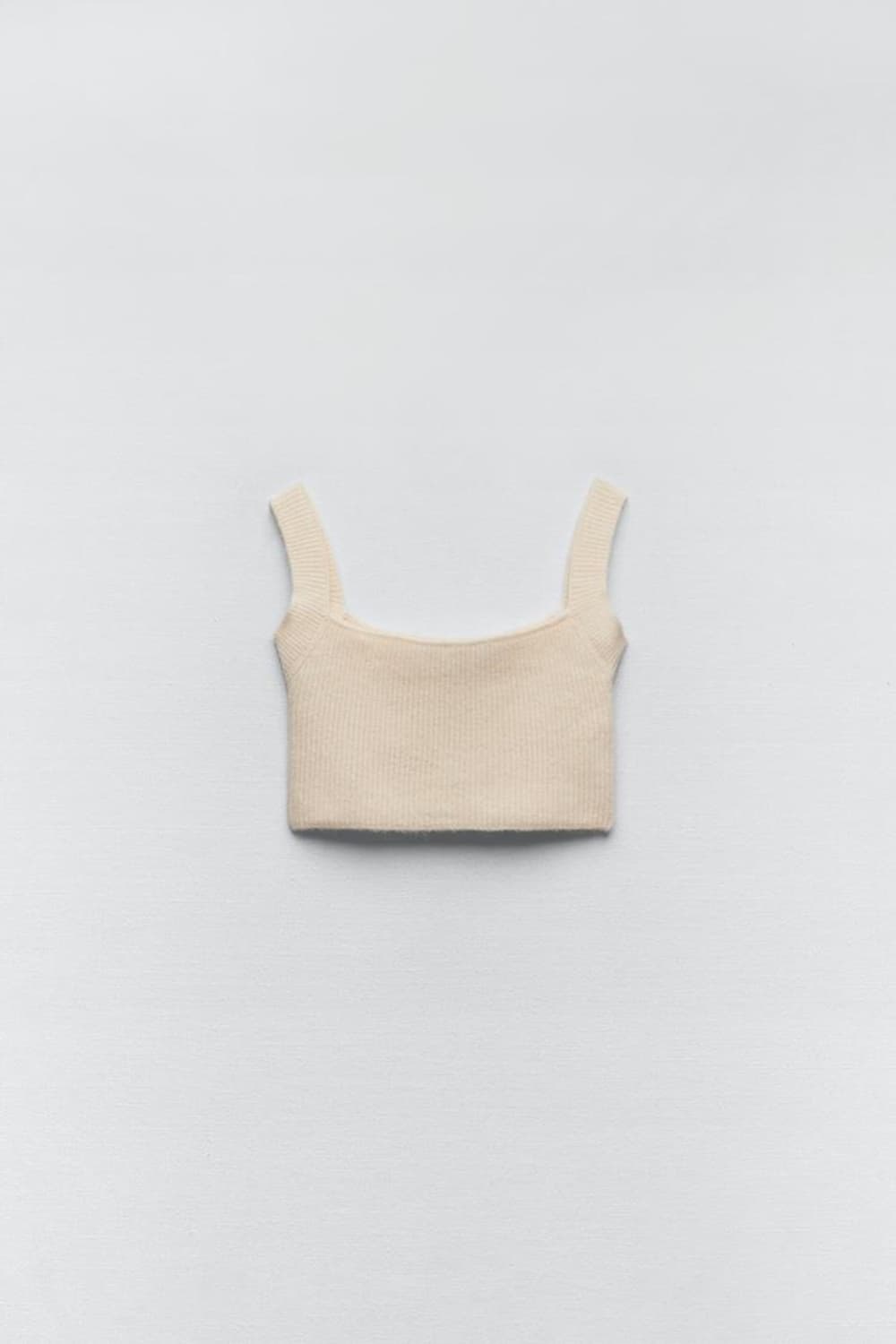 자라 WOOL BLEND CROP TOP 상품이미지4