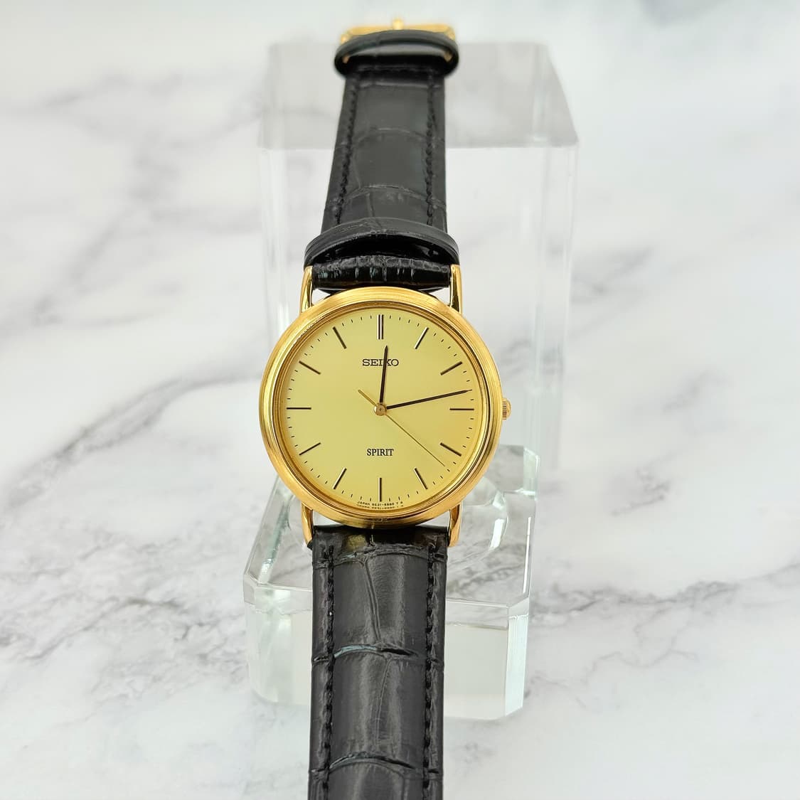 70s80s 빈티지 세이코 스피릿 골드 미니멀 드레스 워치 상품이미지3