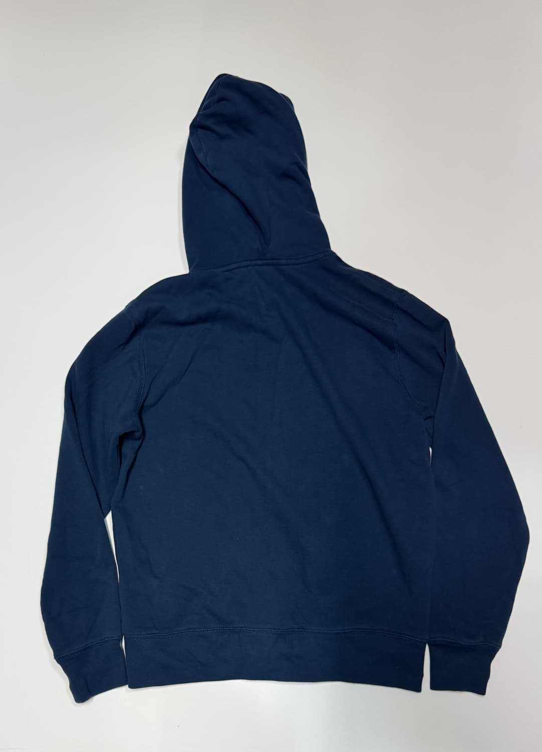 후아유 시그니처 스펠로고 빈티지 블루 기모 후드집업 상품이미지2