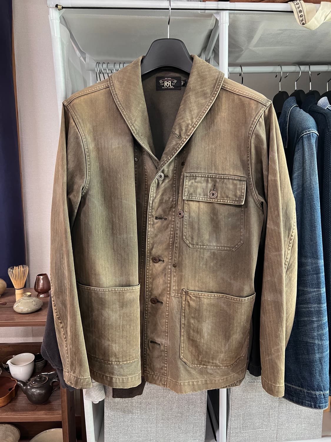 Rrl 헤링본 워크 자켓 L / 더블알엘 밀리터리 p44 p-44 상품이미지1