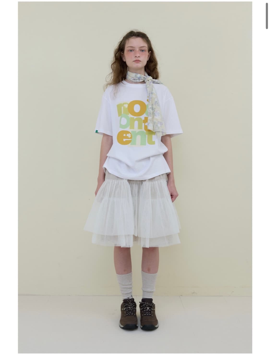 노컨텐츠 메쉬 플레어 스커트 상품이미지2