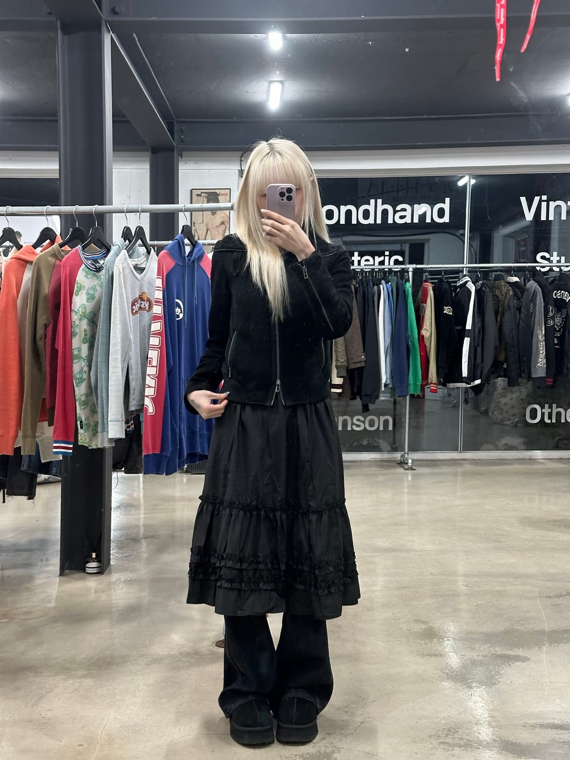 아르마니 익스체인지 스웨이드 투웨이 블랙 퍼 재킷 상품이미지2