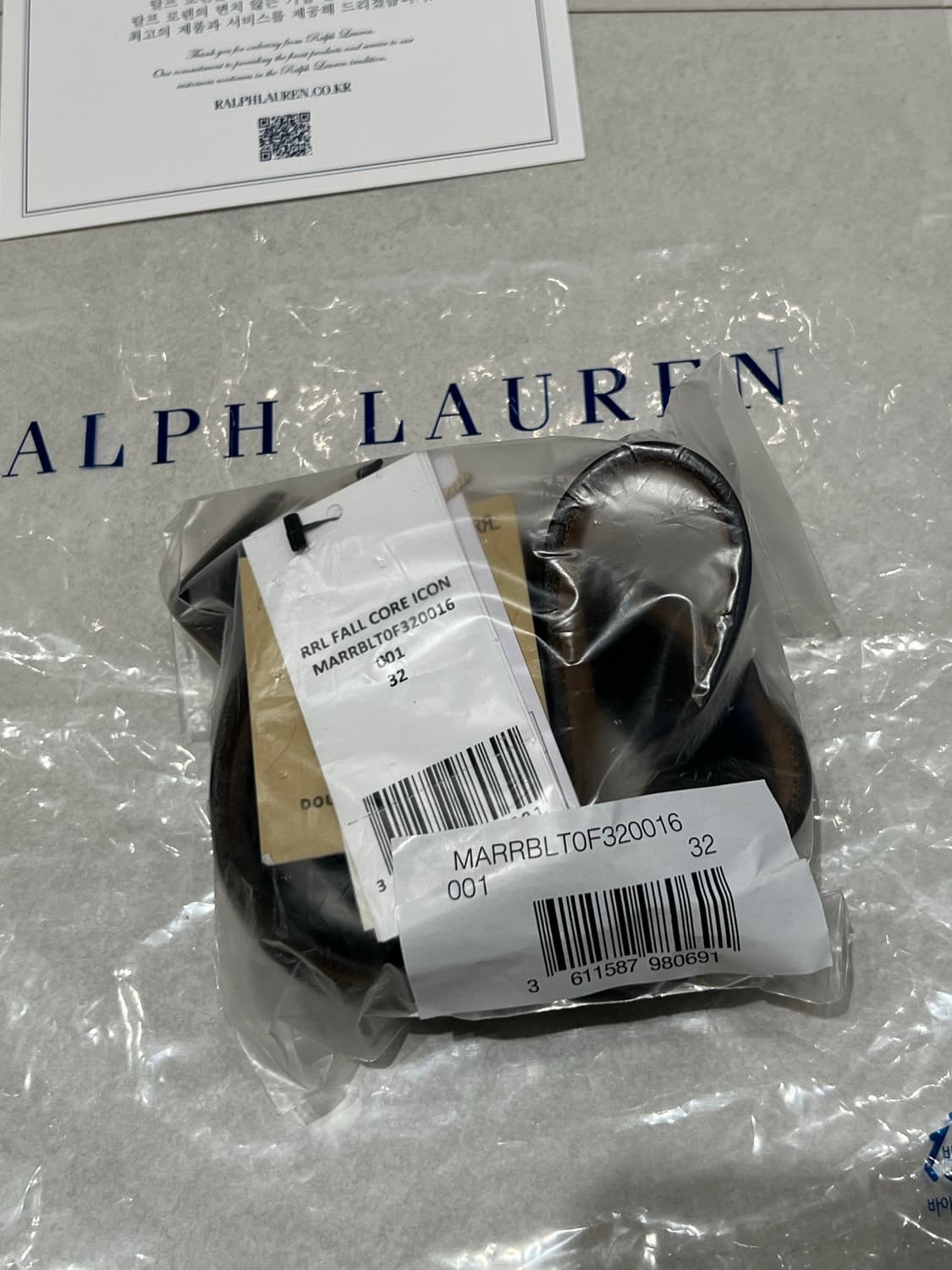 더블알엘 빈센스 벨트 블랙 32 상품이미지3