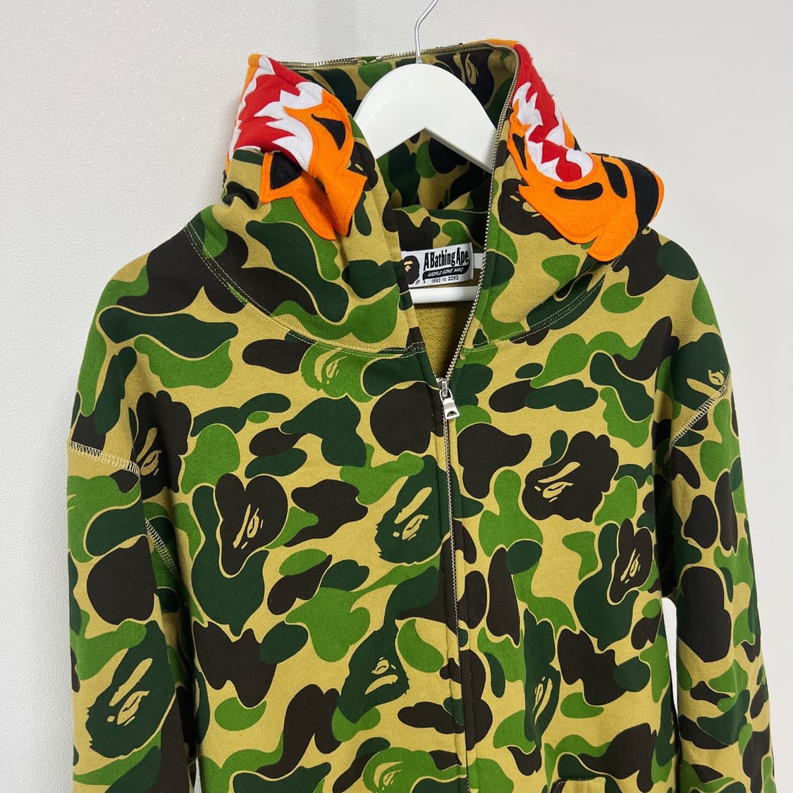 베이프 ABC 카모 타이거 후드집업 아미 그린 상품이미지3