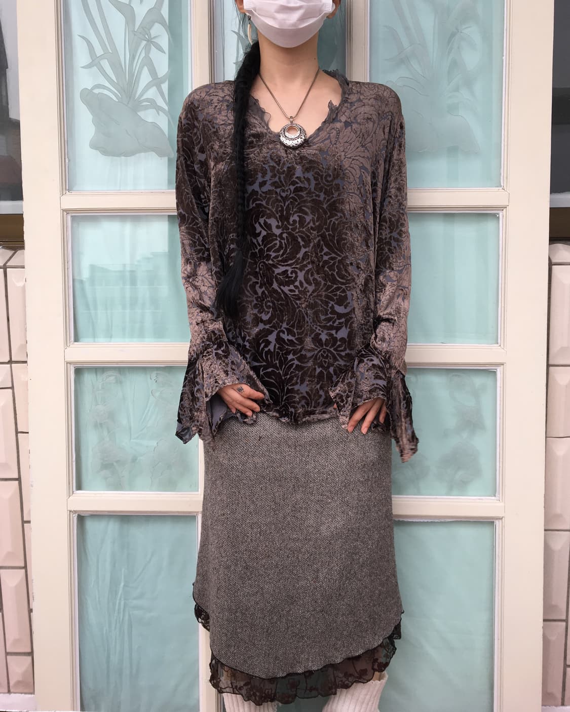 Lace trimming skirt 상품이미지4