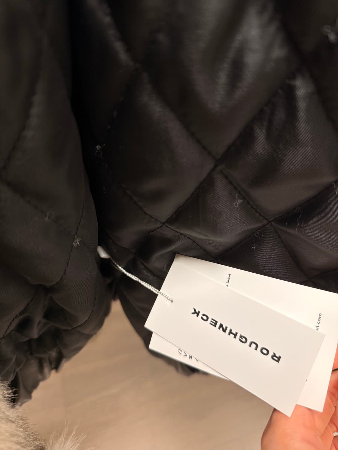 러프넥 무스탕 브라운 S (택달린 새상품) 상품이미지9