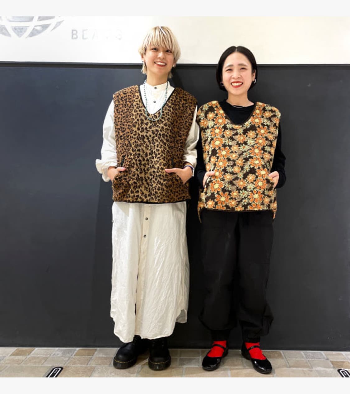 BEAMS BOY - JACQUARD BOA VEST 상품이미지2