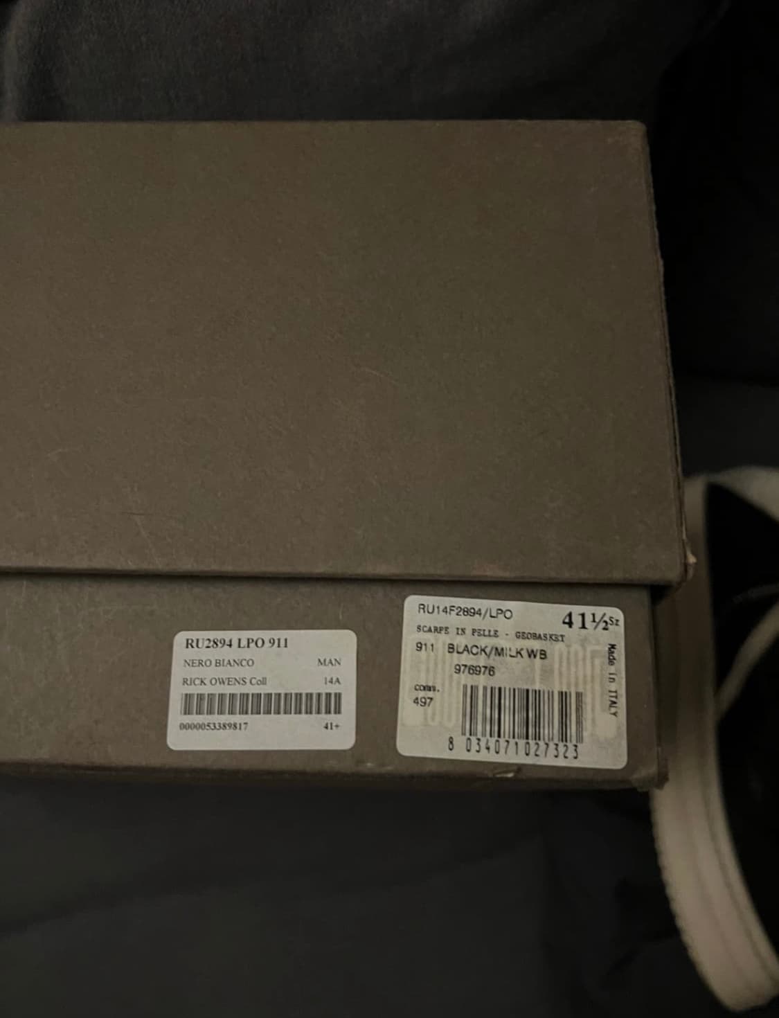 릭오웬스 지오바스켓 밀크블랙 41 size 상품이미지4