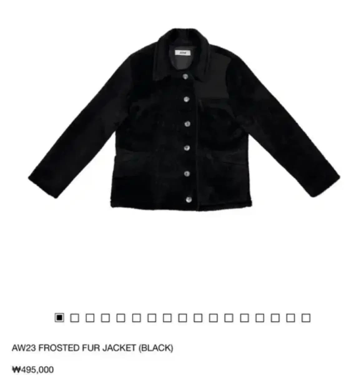 구함) 지초이 AW23 퍼자켓 블랙 블루그레이 상품이미지2