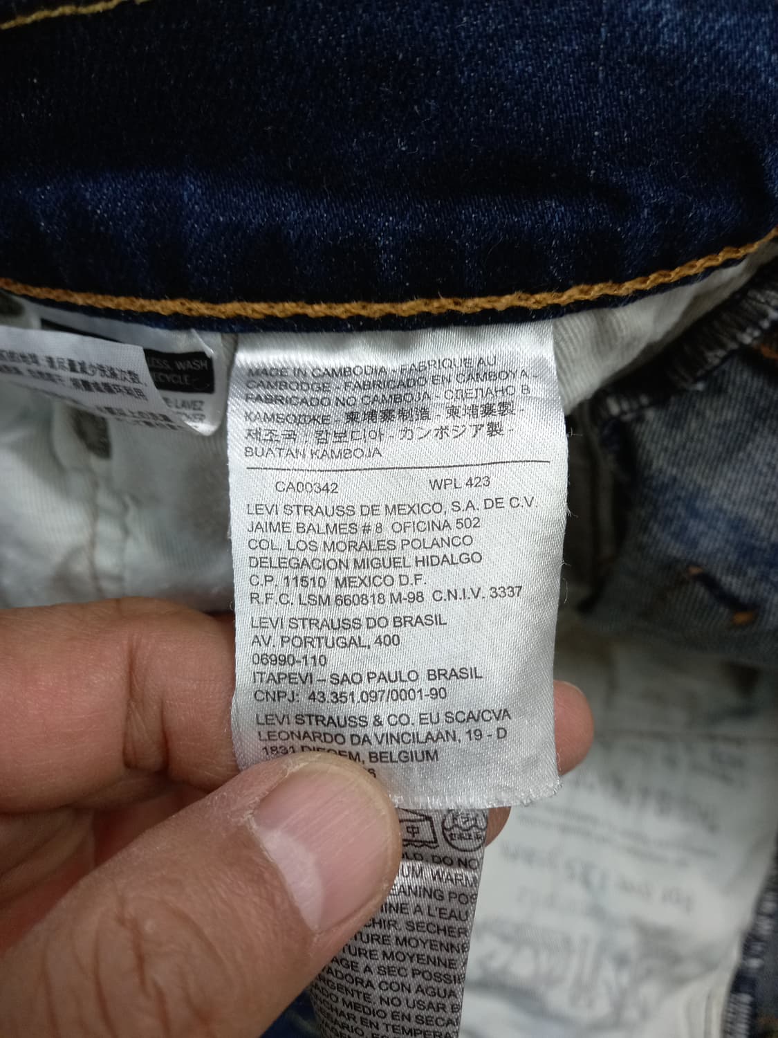 36 리바이스511 워싱 스판 슬림일자진 36-432 상품이미지8