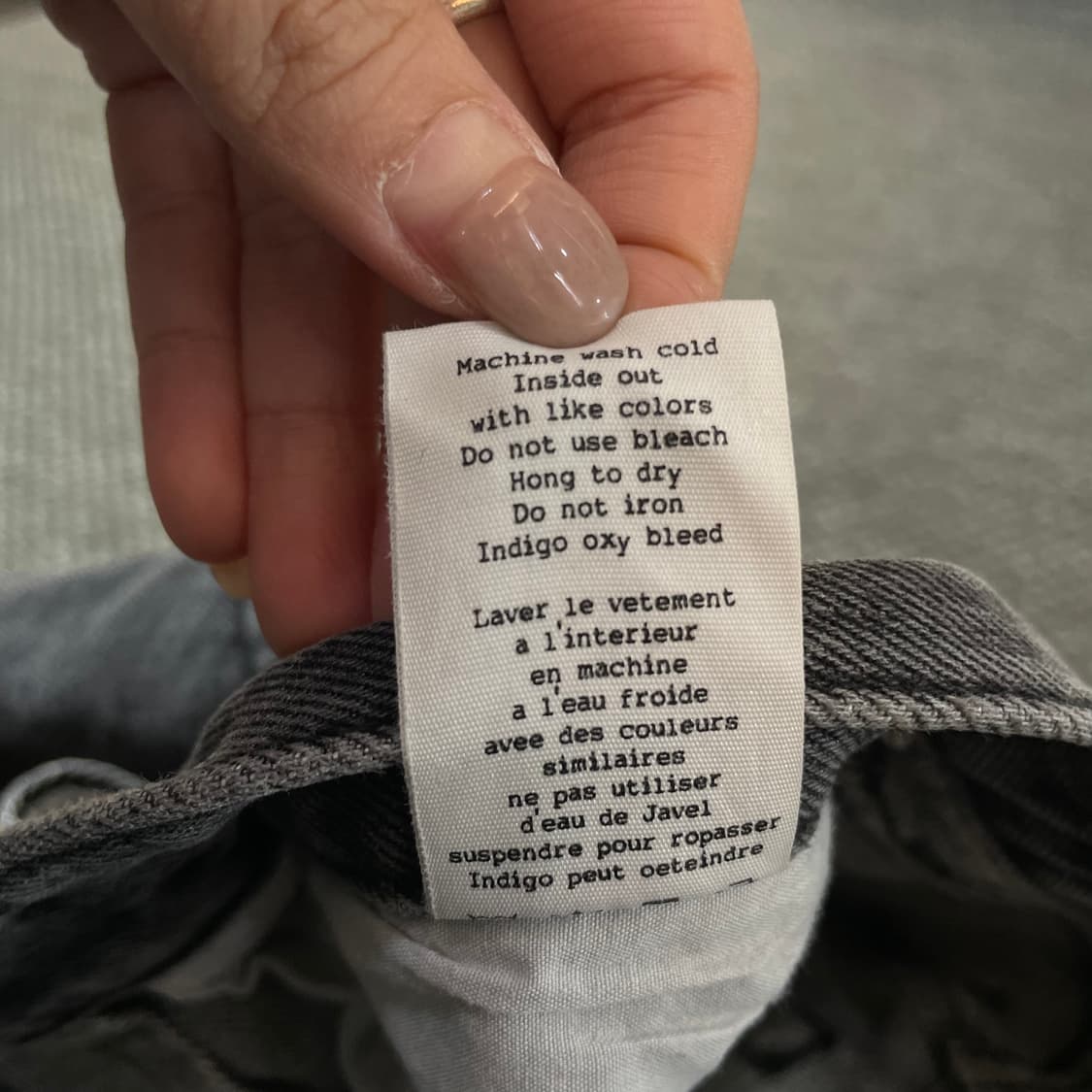 (34) REDEAR 그레이 흑청 와이드 데님 팬츠 L 상품이미지5