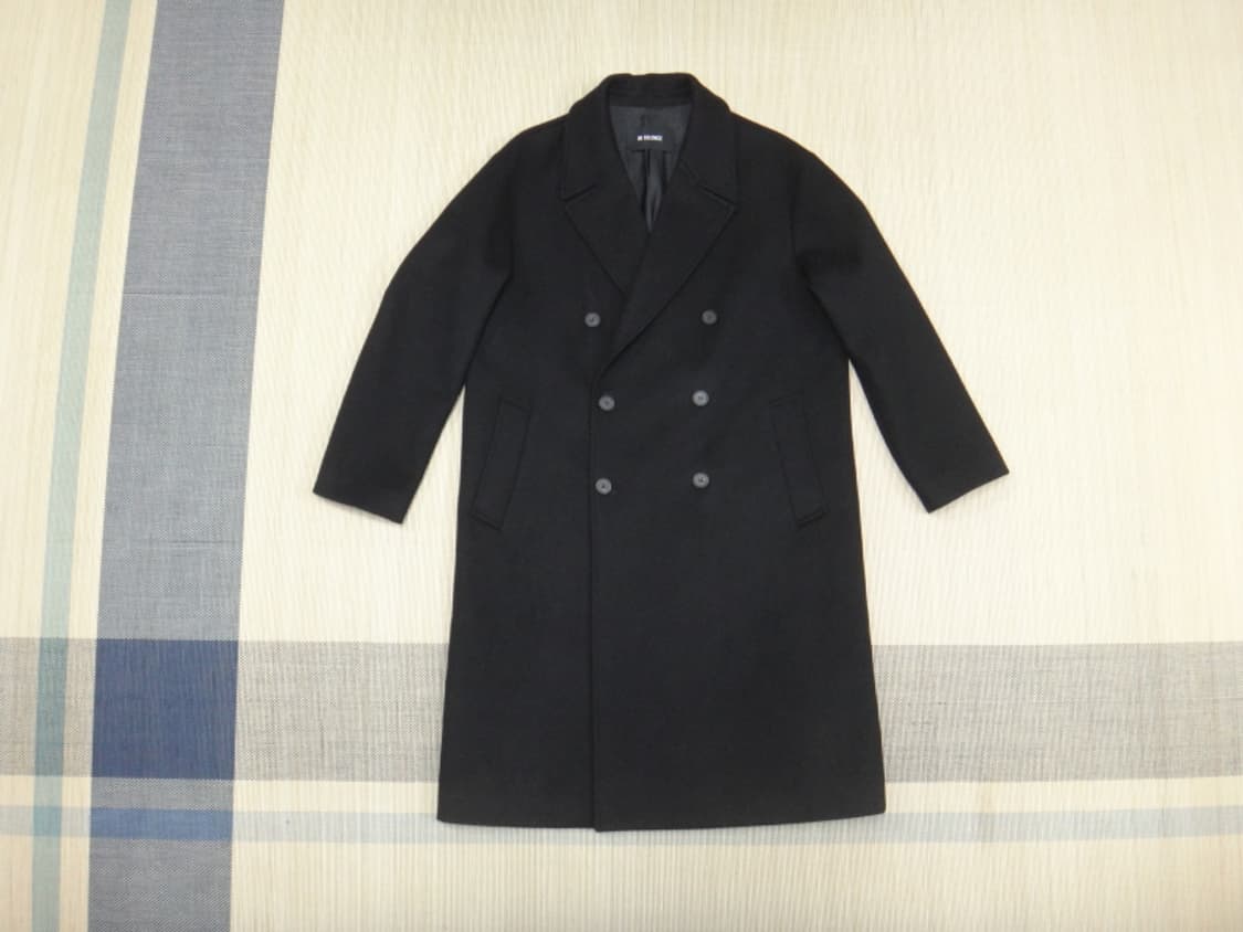 (L) 인사일런스 울 캐시미어 더블 롱코트 블랙 상품이미지1