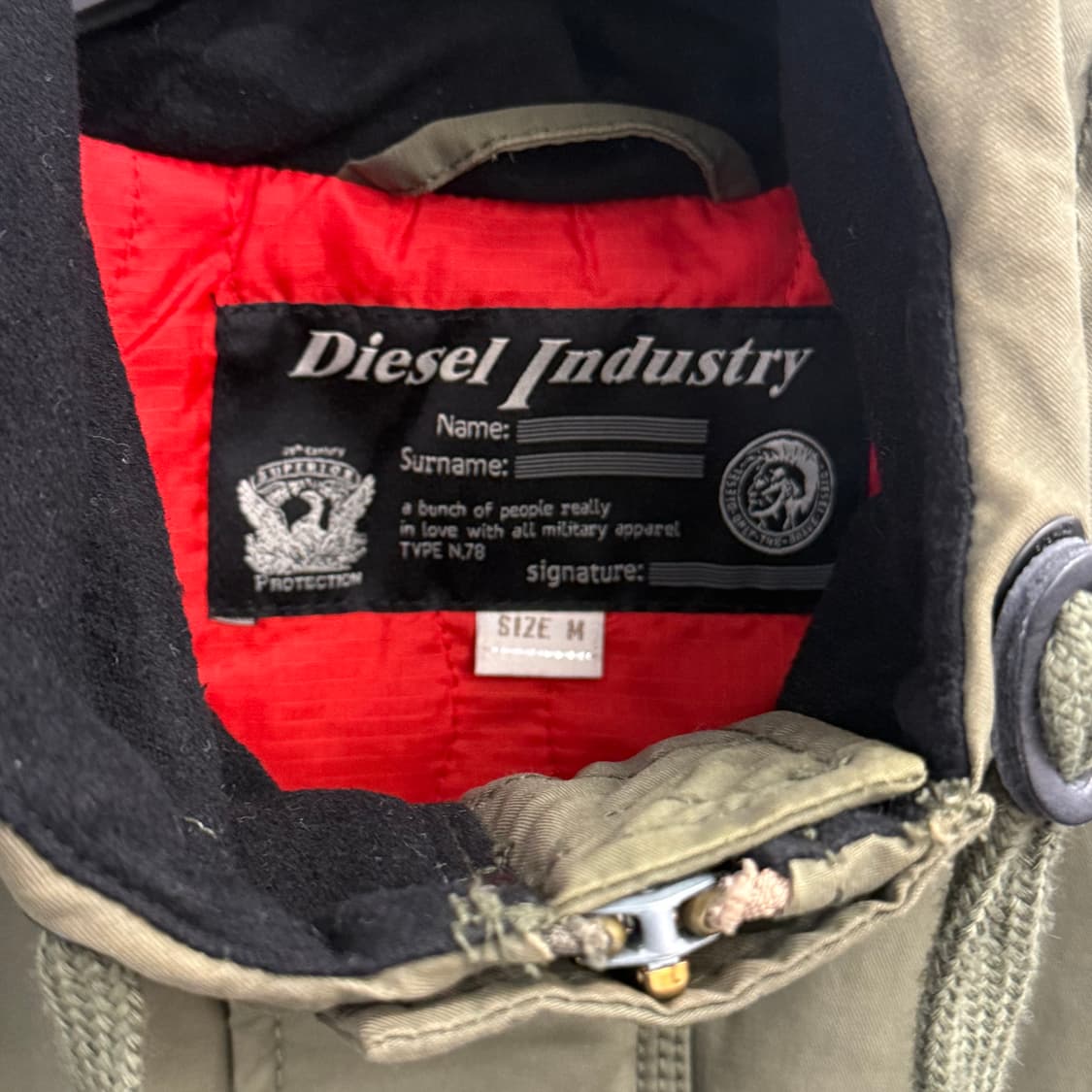 디젤(Diesel) 후드 야상 점퍼 (M) 상품이미지2