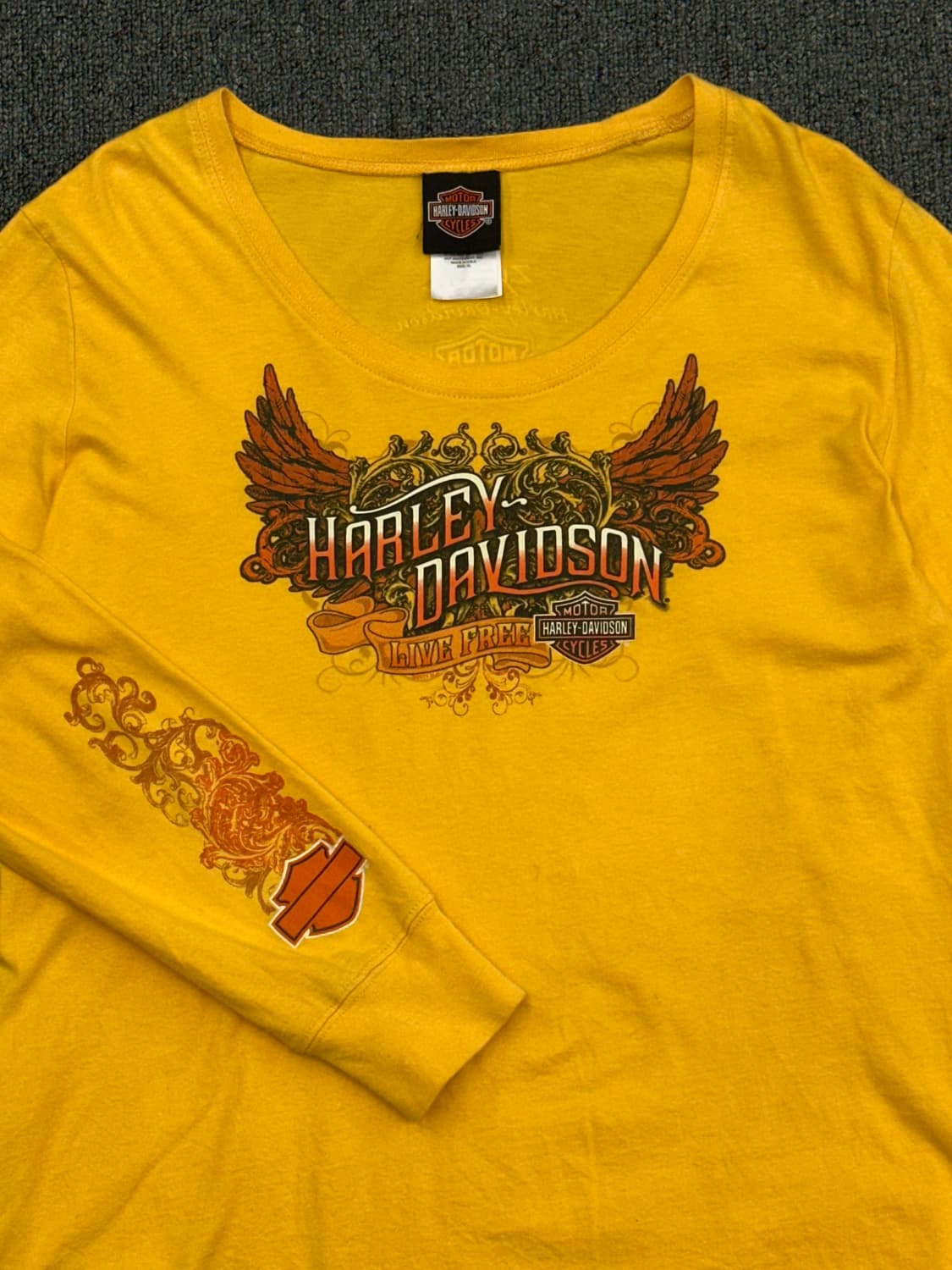 XL)할리데이비슨 빈티지 프린팅 여성 롱슬리브 상품이미지4