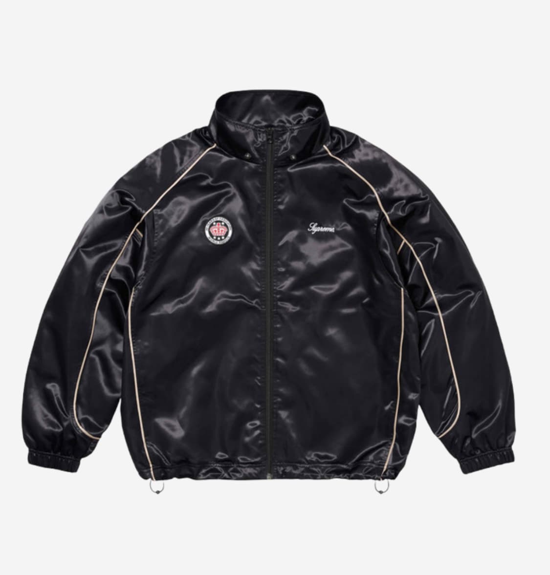 (NCT 마크) Supreme 슈프림 사틴 트랙자켓 라지 블랙 L 상품이미지3