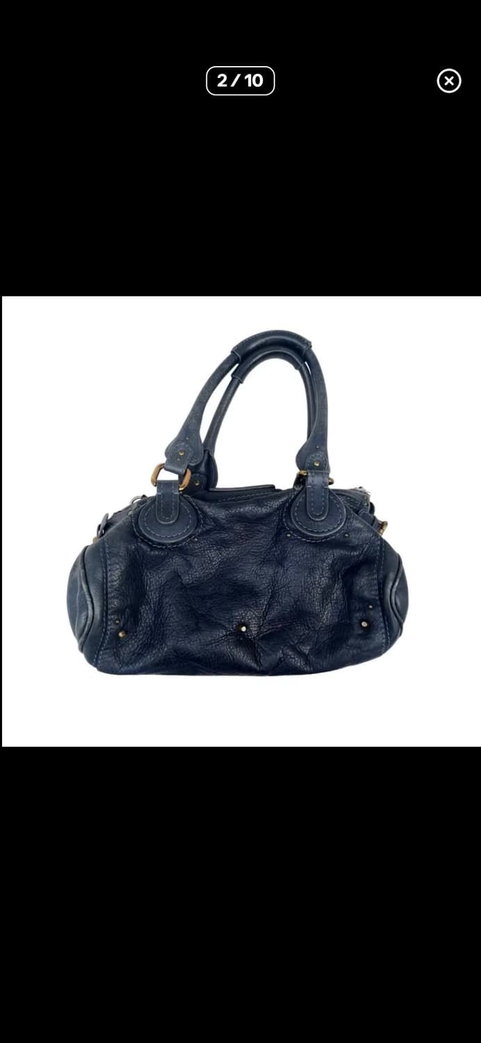 끌로에 패딩턴백 네이비 금장 상품이미지3