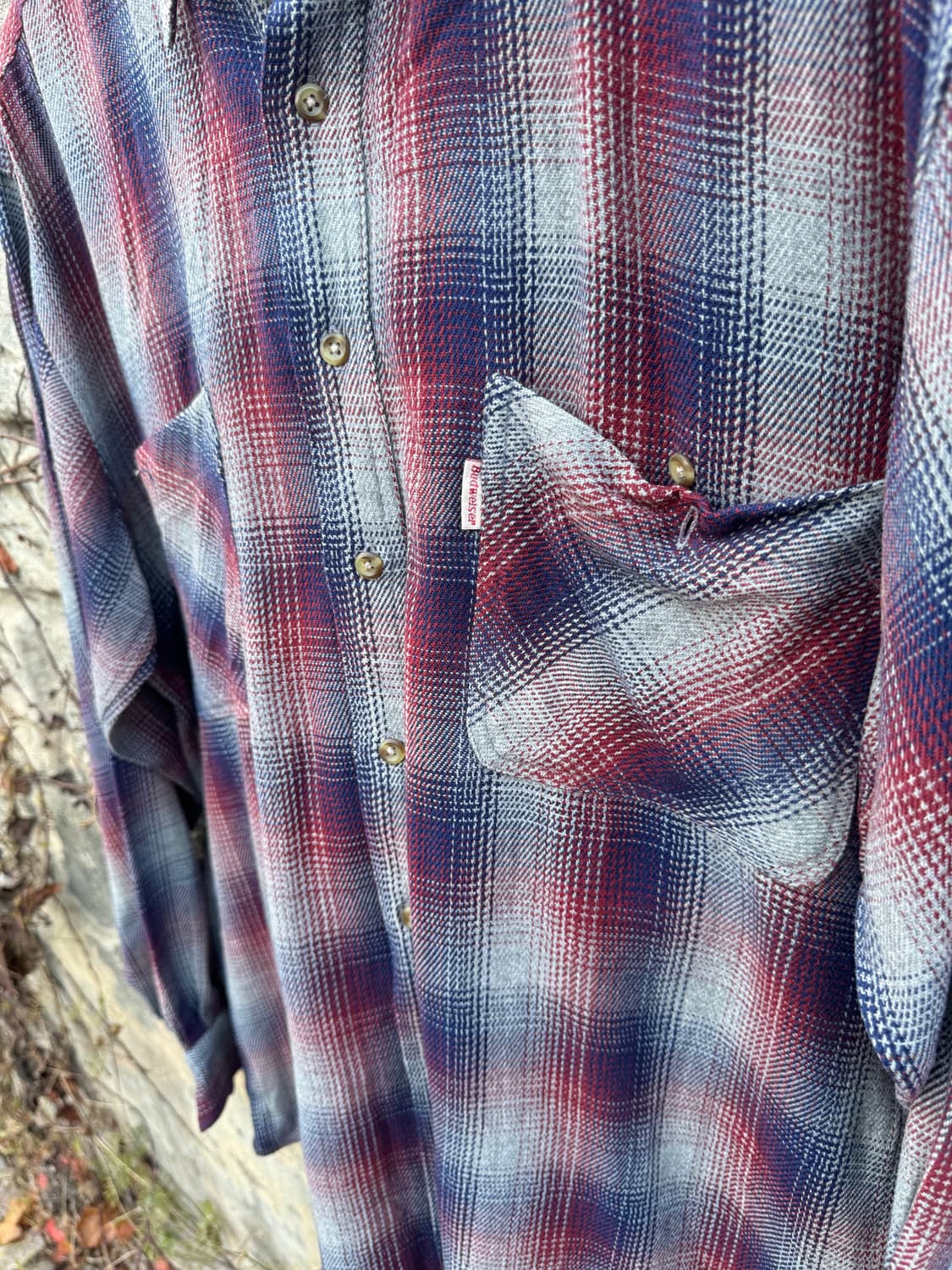 버드와이저 빈티지 투포켓 플란넬 멀티컬러 체크 웨스턴 셔츠 상품이미지3