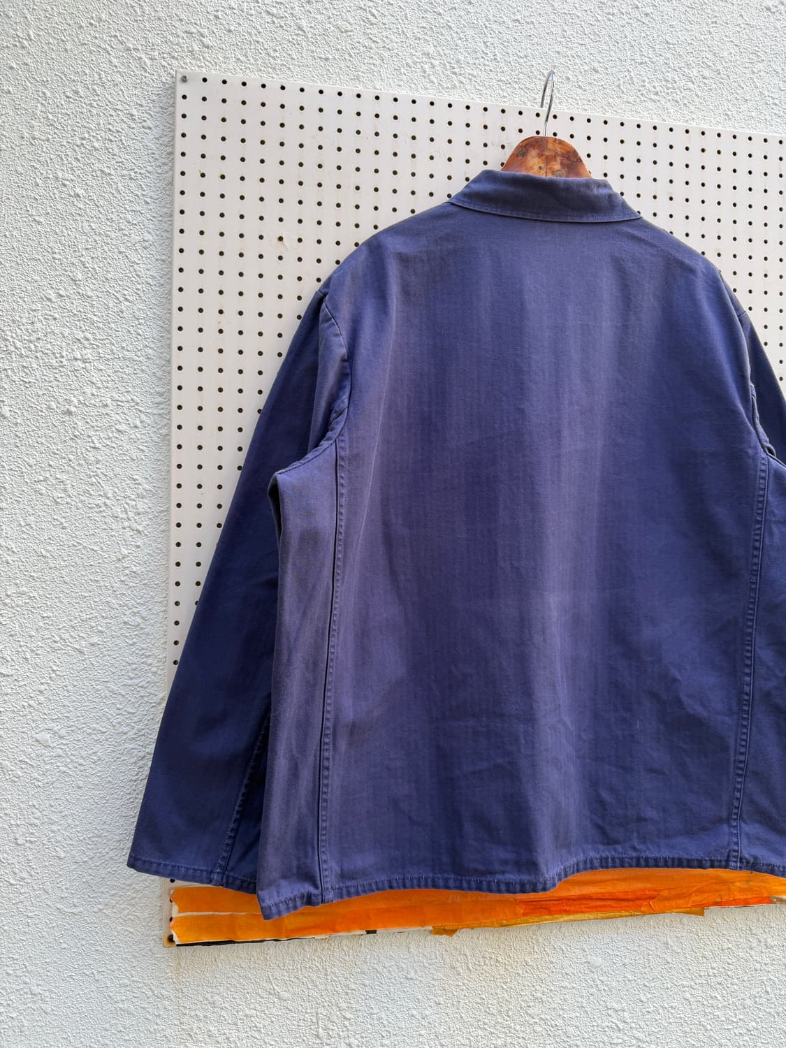 OLD EURO HBT FADED NAVY 헤링본트윌코튼 워크자켓 상품이미지9