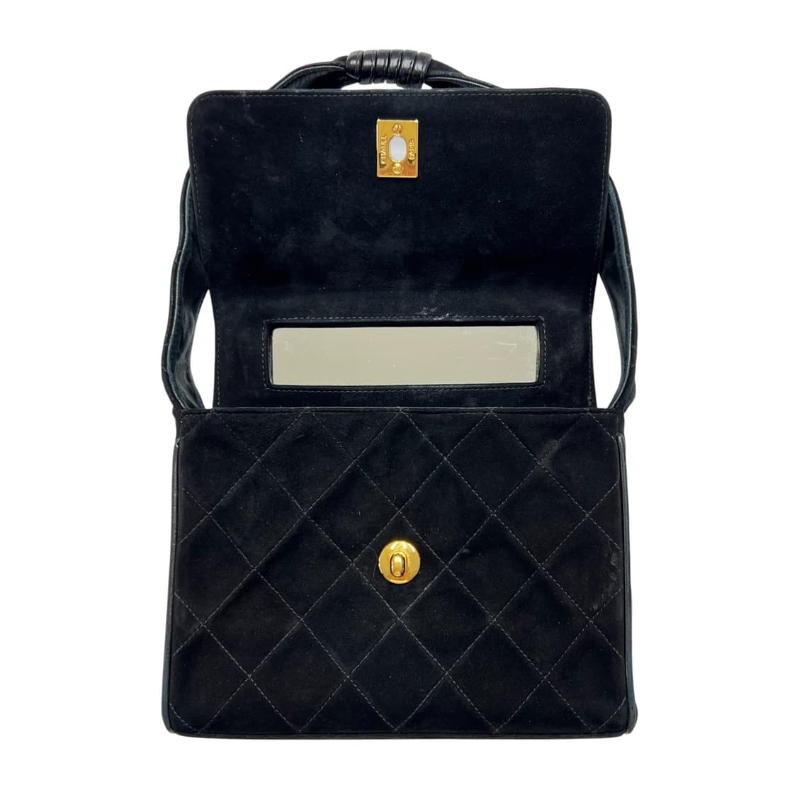 샤넬 클래식 빈티지 켈리백 스웨이드 네이비 상품이미지7