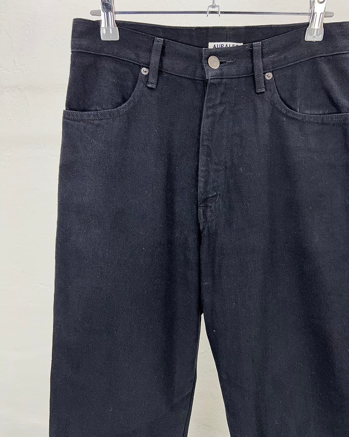 오라리 블랙 바스트 컷 릴렉스 코튼 팬츠 상품이미지2