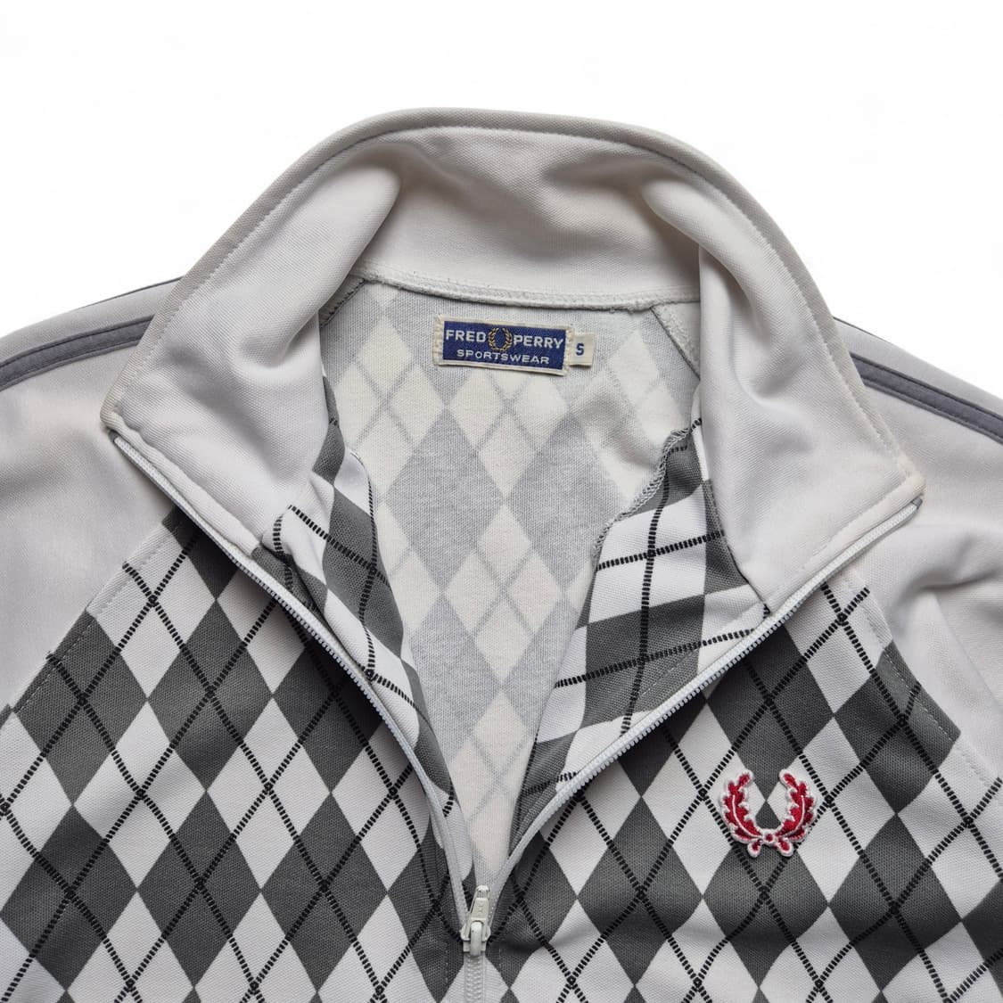 [S] 프레드페리 아가일패턴 트랙탑 져지 상품이미지5