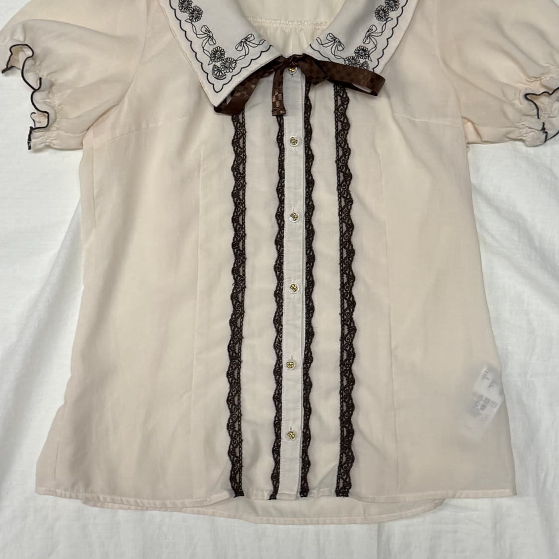 axes femme 초코 프릴 블라우스  상품이미지2