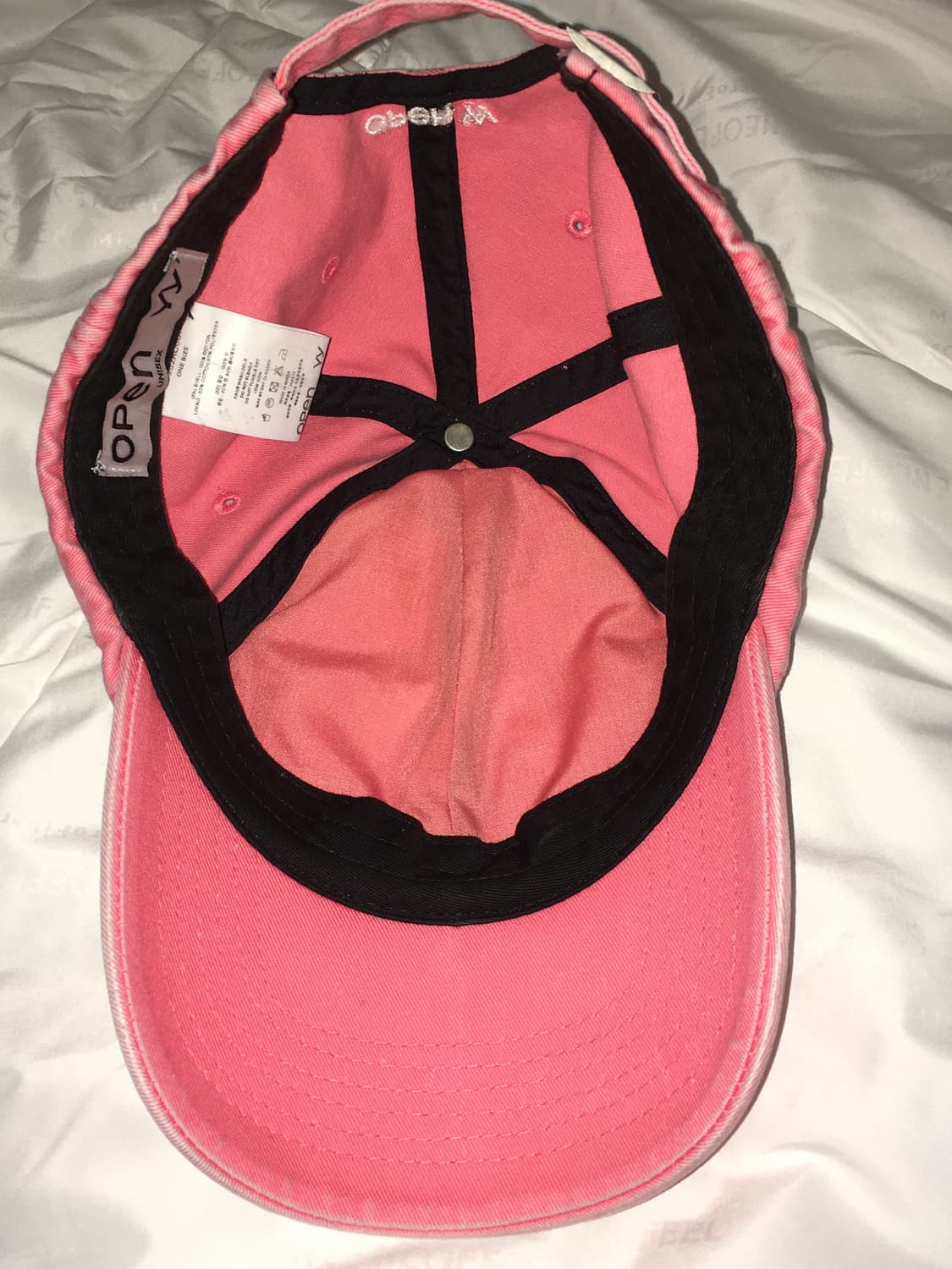 오픈와이와이 하트 본 볼캡 핑크 상품이미지5