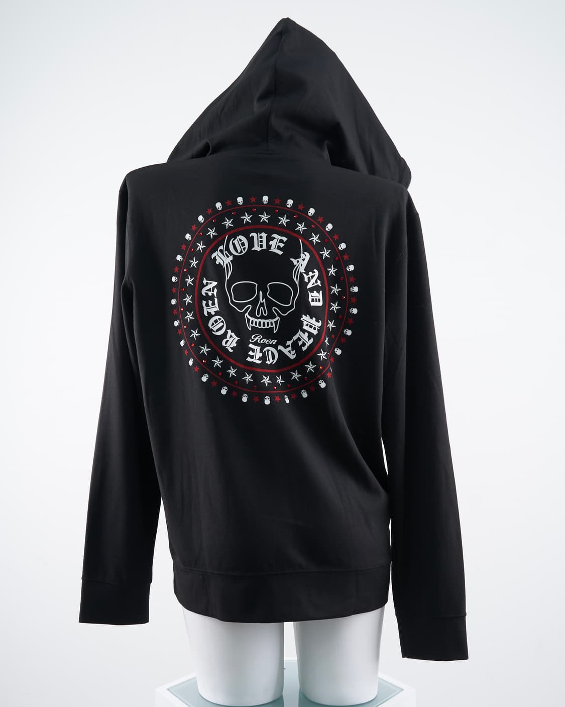 Roen 스컬 큐빅 로고 프린팅 후드집업 상품이미지2